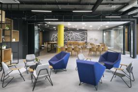 欧式简约风格办公室装潢效果图片