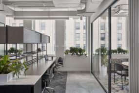 时尚办公室吊顶造型装修效果图片