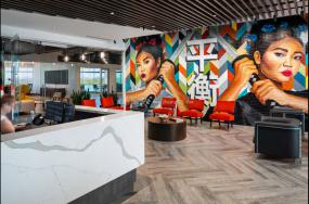 简约现代小办公室吊顶装修图片