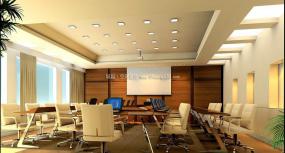 大气简约风公司办公室过道吊顶装修效果图