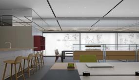 普通办公室室内吊顶装修效果图片