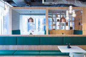 100平米小办公室墙面装修设计效果图