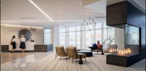 普通办公室办公桌椅装修效果图片