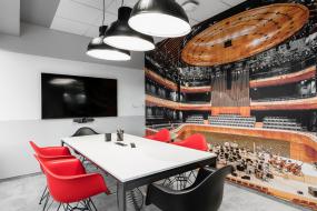 现代小型企业办公室装修效果图