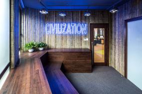 大型办公室顶面装修效果图