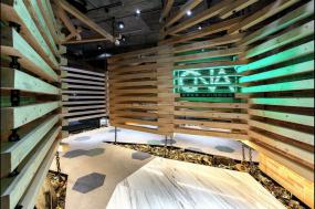 现代公司楼梯间不锈钢扶手设计图片