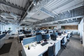 现代公司办公室风水植物装饰装修效果图片