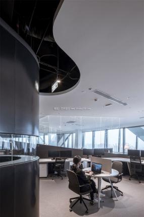 混搭设计风格工装办公室效果图