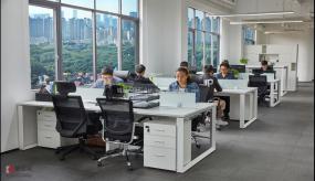 办公室室内简单装修实景图片