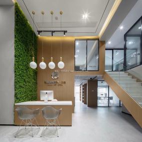 办公室复式室内装饰设计效果图片