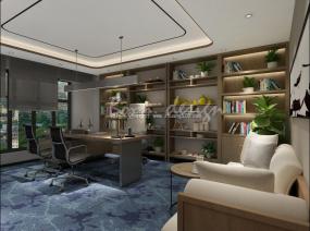 现代大办公室装修效果图展示