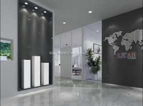 现代大办公室布置装修效果图