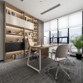 最新简约老板间室内设计效果图