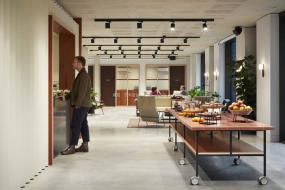 现代大办公室布置装修效果图