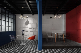 国外创意办公室墙绘设计图片