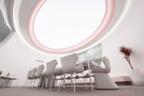 挑高复式办公装修效果图