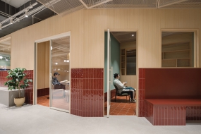 办公室简约灰色系风格装修实景