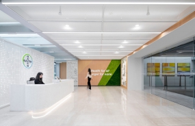 水泥灰风办公室装修实景