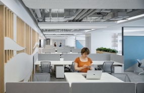 科技感装修风格办公室图