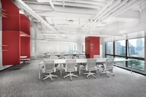 1300平复式办公室装修图