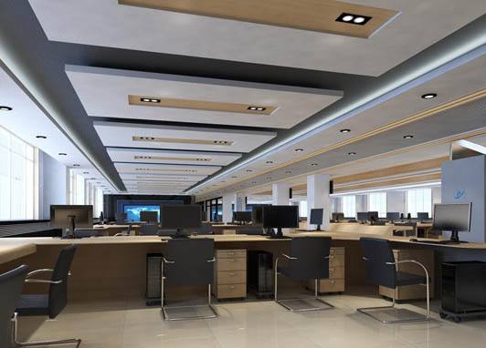 开放式办公室装修效果图