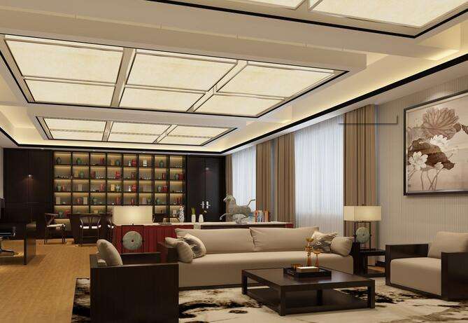 办公室窗帘效果图